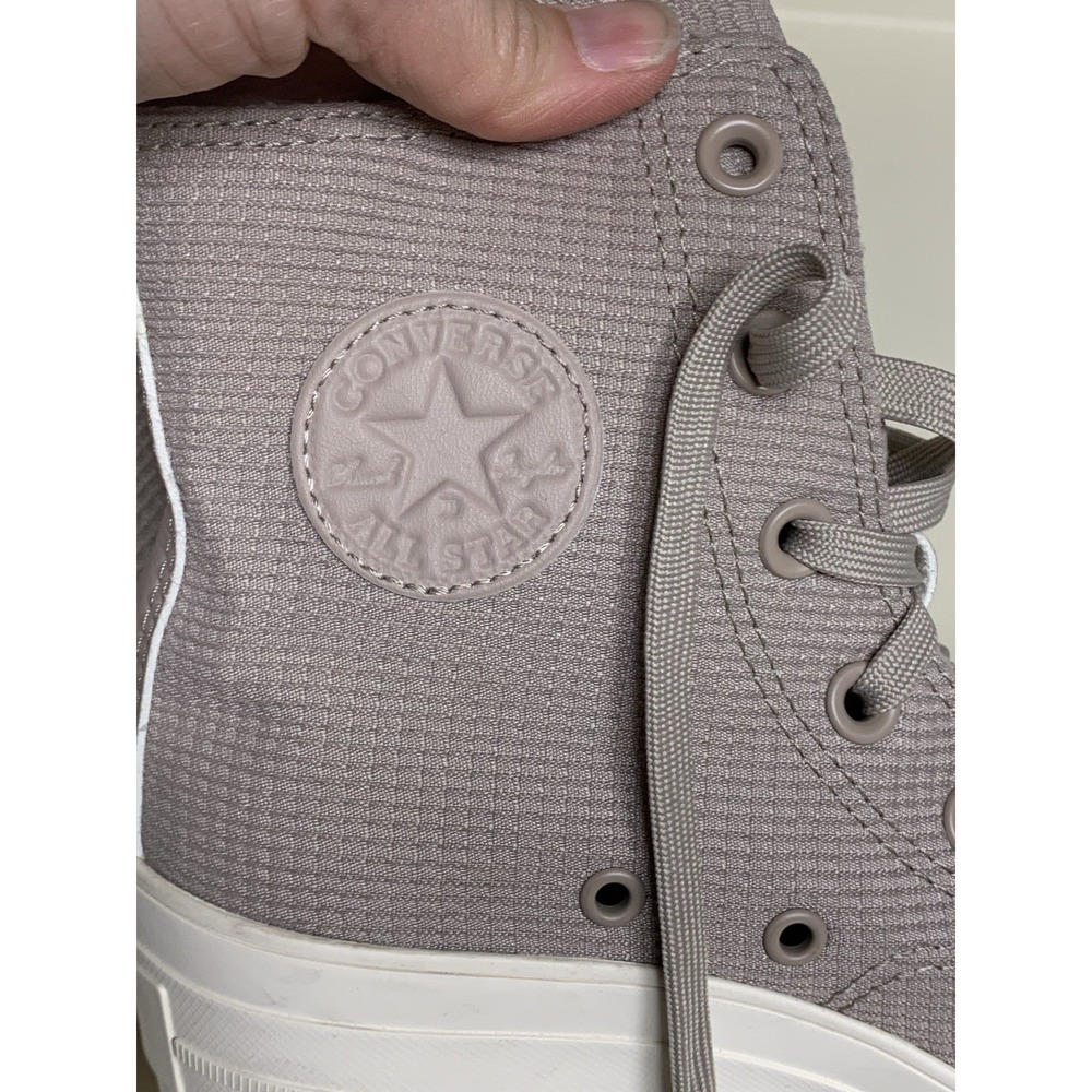 Converse Chuck 70 De Luxe Shoes Women's 6 Gray White Chunky Heel Platform Boots - Picture 14 of 16